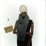 Fashion, accesorii si bijuterii - Femei - Accesorii femei - Esarfe si fulare femei - Esarfa dama, din lana, Buticcochet, 70x180 cm, model cu broderie si strasuri, Gri - ES3507 - Infinity.ro