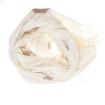 Fashion, accesorii si bijuterii - Femei - Accesorii femei - Esarfe si fulare femei - Esarfa dama, din lana, Buticcochet, 70x180 cm, model cu broderie si sclipici, Alb - ES3505 - Infinity.ro
