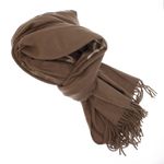 Fashion, accesorii si bijuterii - Femei - Accesorii femei - Esarfe si fulare femei - Esarfa dama, din lana, Buticcochet, 70x180 cm, model cu broderie si strasuri, Maro - ES3510 - Infinity.ro