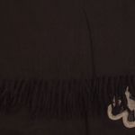 Fashion, accesorii si bijuterii - Femei - Accesorii femei - Esarfe si fulare femei - Esarfa dama, din lana, Buticcochet, 70x180 cm, model cu broderie si strasuri, Maro - ES3514 - Infinity.ro