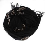 Fashion, accesorii si bijuterii - Femei - Accesorii femei - Esarfe si fulare femei - Esarfa dama, din lana, Buticcochet, 70x180 cm, model cu broderie si strasuri, Negru - ES3515 - Infinity.ro