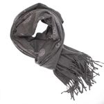 Fashion, accesorii si bijuterii - Femei - Accesorii femei - Esarfe si fulare femei - Esarfa dama, din lana, Buticcochet, 70x180 cm, model cu broderie si strasuri, Gri - ES3519 - Infinity.ro