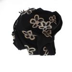 Fashion, accesorii si bijuterii - Femei - Accesorii femei - Esarfe si fulare femei - Esarfa dama, din lana, Buticcochet, 70x180 cm, model cu broderie si strasuri, Negru - ES3515 - Infinity.ro
