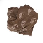 Fashion, accesorii si bijuterii - Femei - Accesorii femei - Esarfe si fulare femei - Esarfa dama, din lana, Buticcochet, 70x180 cm, model cu broderie si strasuri, Maro - ES3520 - Infinity.ro