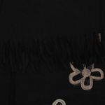 Fashion, accesorii si bijuterii - Femei - Accesorii femei - Esarfe si fulare femei - Esarfa dama, din lana, Buticcochet, 70x180 cm, model cu broderie si strasuri, Negru - ES3515 - Infinity.ro