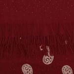 Fashion, accesorii si bijuterii - Femei - Accesorii femei - Esarfe si fulare femei - Esarfa dama, din lana, Buticcochet, 70x180 cm, model cu broderie si strasuri, Visiniu - ES3516 - Infinity.ro