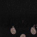 Fashion, accesorii si bijuterii - Femei - Accesorii femei - Esarfe si fulare femei - Esarfa dama, din lana, Buticcochet, 70x180 cm, model cu broderie si strasuri, Negru - ES3522 - Infinity.ro