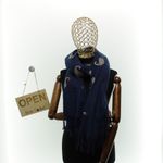 Fashion, accesorii si bijuterii - Femei - Accesorii femei - Esarfe si fulare femei - Esarfa dama, din lana, Buticcochet, 70x180 cm, model cu broderie si strasuri, Bleumarin - ES3521 - Infinity.ro