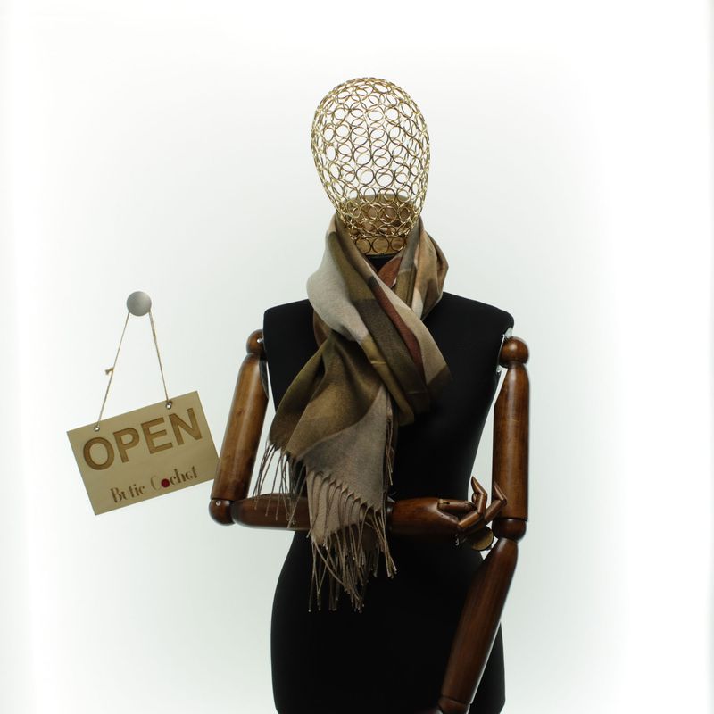 Fashion, accesorii si bijuterii - Femei - Accesorii femei - Esarfe si fulare femei - Esarfa dama, din lana, Buticcochet, 70x180 cm, model cu fir metalizat, Multicolor - ES3533 - Infinity.ro