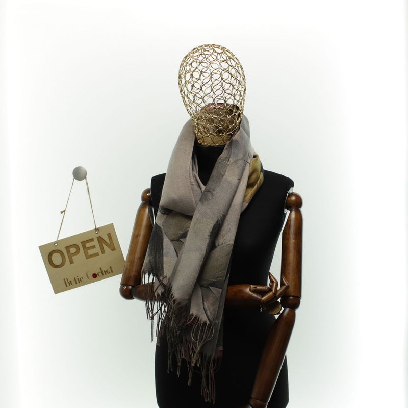 Fashion, accesorii si bijuterii - Femei - Accesorii femei - Esarfe si fulare femei - Esarfa dama, din lana, Buticcochet, 70x180 cm, model cu fir metalizat, Multicolor - ES3528 - Infinity.ro