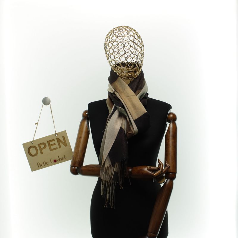 Fashion, accesorii si bijuterii - Femei - Accesorii femei - Esarfe si fulare femei - Esarfa dama, din lana, Buticcochet, 70x180 cm, model cu fir metalizat, Multicolor - ES3531 - Infinity.ro