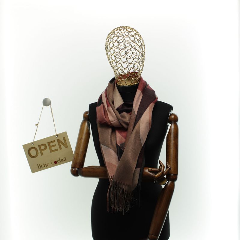 Fashion, accesorii si bijuterii - Femei - Accesorii femei - Esarfe si fulare femei - Esarfa dama, din lana, Buticcochet, 70x180 cm, model cu fir metalizat, Multicolor - ES3536 - Infinity.ro