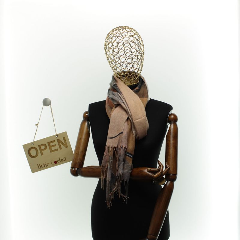 Fashion, accesorii si bijuterii - Femei - Accesorii femei - Esarfe si fulare femei - Esarfa dama, din lana, Buticcochet, 70x180 cm, model cu fir metalizat, Multicolor - ES3530 - Infinity.ro