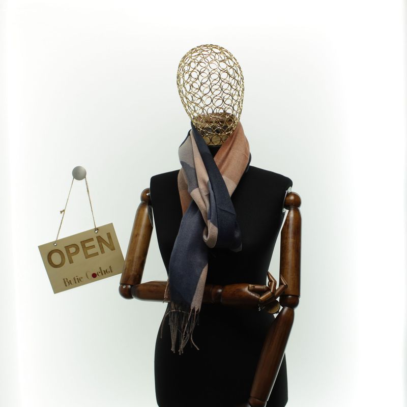 Fashion, accesorii si bijuterii - Femei - Accesorii femei - Esarfe si fulare femei - Esarfa dama, din lana, Buticcochet, 70x180 cm, model cu fir metalizat, Multicolor - ES3534 - Infinity.ro