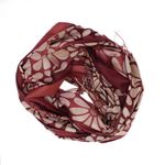 Fashion, accesorii si bijuterii - Femei - Accesorii femei - Esarfe si fulare femei - Esarfa dama, din lana, Buticcochet, 70x180 cm, cu imprimeu floral si franjuri, Visiniu - ES3541 - Infinity.ro