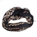 Fashion, accesorii si bijuterii - Femei - Accesorii femei - Esarfe si fulare femei - Esarfa dama, din lana, Buticcochet, 70x180 cm, cu imprimeu floral si franjuri, Negru - ES3540 - Infinity.ro