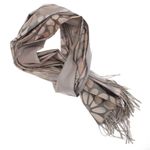 Fashion, accesorii si bijuterii - Femei - Accesorii femei - Esarfe si fulare femei - Esarfa dama, din lana, Buticcochet, 70x180 cm, cu imprimeu floral si franjuri, Gri - ES3539 - Infinity.ro