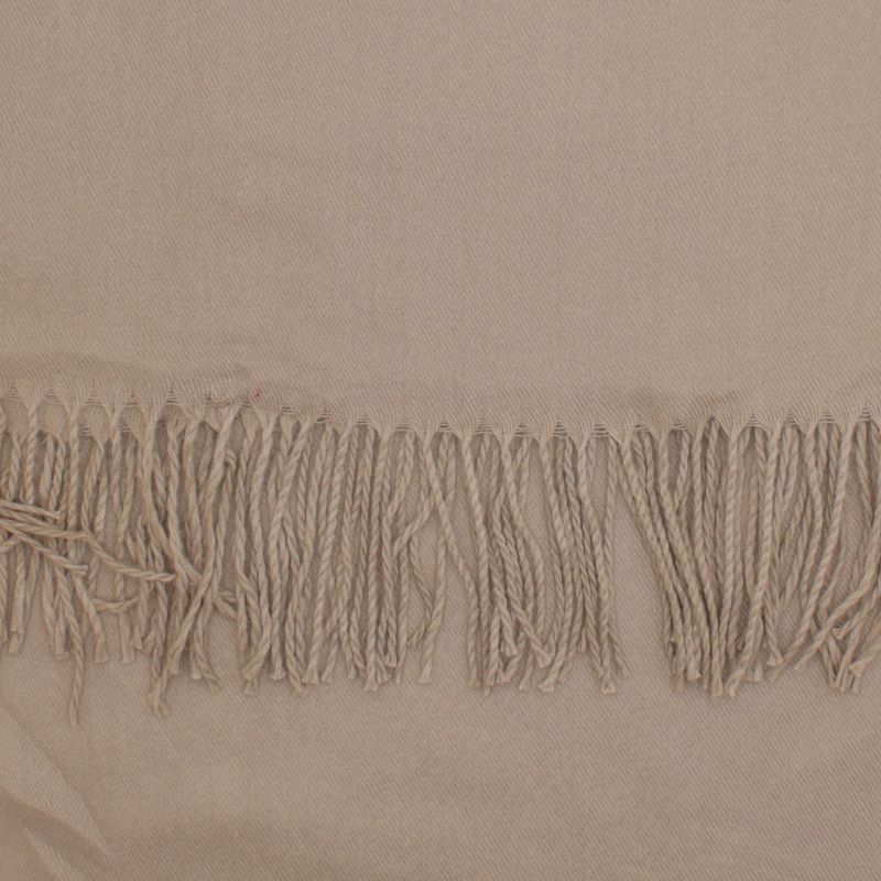 Fashion, accesorii si bijuterii - Femei - Accesorii femei - Esarfe si fulare femei - Esarfa dama, din lana, Buticcochet, 70x180 cm, cu imprimeu Uni si franjuri, Bej inchis - ES3544 - Infinity.ro