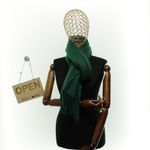 Fashion, accesorii si bijuterii - Femei - Accesorii femei - Esarfe si fulare femei - Esarfa dama, din lana, Buticcochet, 70x180 cm, cu imprimeu Uni si franjuri, Verde - ES3552 - Infinity.ro