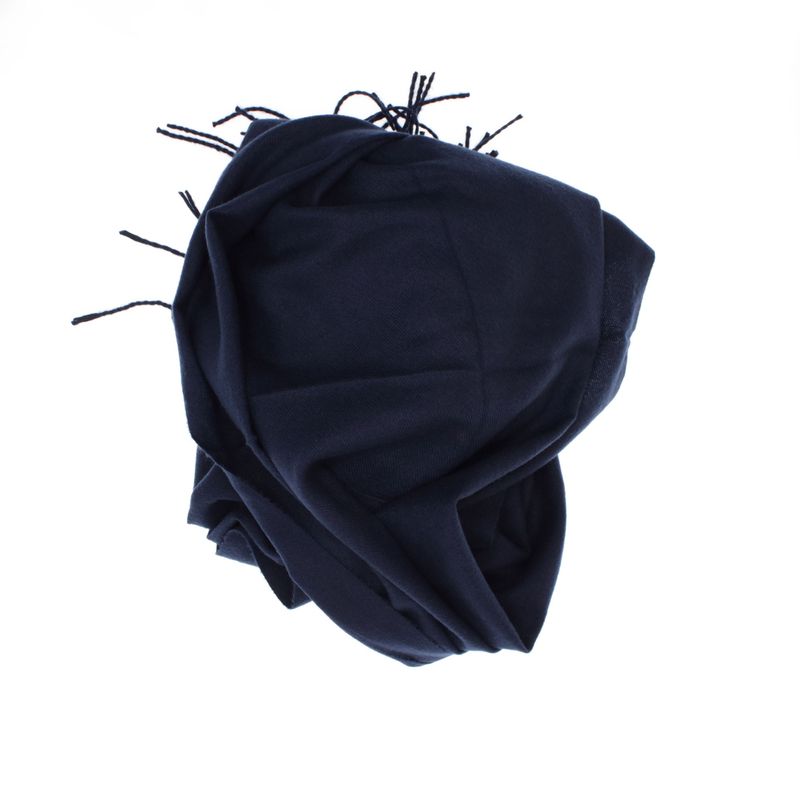 Fashion, accesorii si bijuterii - Femei - Accesorii femei - Esarfe si fulare femei - Esarfa dama, din lana, Buticcochet, 70x180 cm, cu imprimeu Uni si franjuri, Bleumarin - ES3548 - Infinity.ro