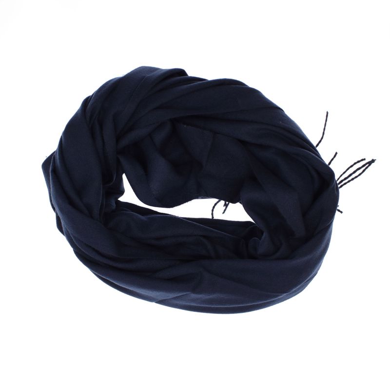 Fashion, accesorii si bijuterii - Femei - Accesorii femei - Esarfe si fulare femei - Esarfa dama, din lana, Buticcochet, 70x180 cm, cu imprimeu Uni si franjuri, Bleumarin - ES3548 - Infinity.ro