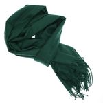 Fashion, accesorii si bijuterii - Femei - Accesorii femei - Esarfe si fulare femei - Esarfa dama, din lana, Buticcochet, 70x180 cm, cu imprimeu Uni si franjuri, Verde - ES3552 - Infinity.ro
