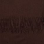 Fashion, accesorii si bijuterii - Femei - Accesorii femei - Esarfe si fulare femei - Esarfa dama, din lana, Buticcochet, 70x180 cm, cu imprimeu Uni si franjuri, maro inchis - ES3547 - Infinity.ro