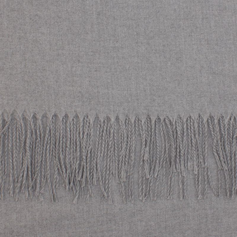 Fashion, accesorii si bijuterii - Femei - Accesorii femei - Esarfe si fulare femei - Esarfa dama, din lana, Buticcochet, 70x180 cm, cu imprimeu Uni si franjuri, Gri - ES3546 - Infinity.ro