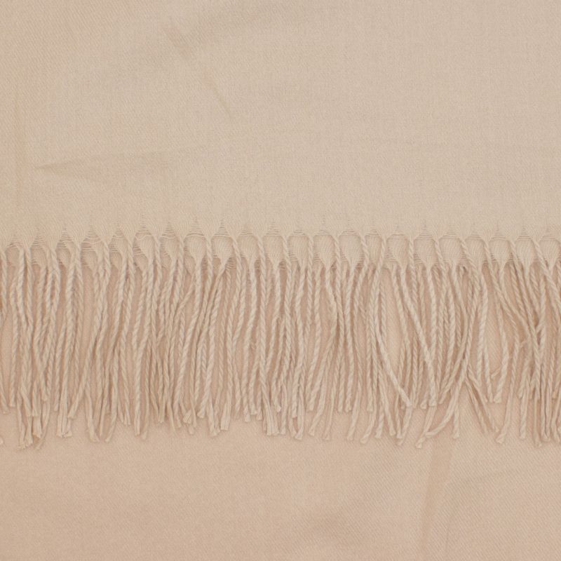Fashion, accesorii si bijuterii - Femei - Accesorii femei - Esarfe si fulare femei - Esarfa dama, din lana, Buticcochet, 70x180 cm, cu imprimeu Uni si franjuri, Bej - ES3545 - Infinity.ro
