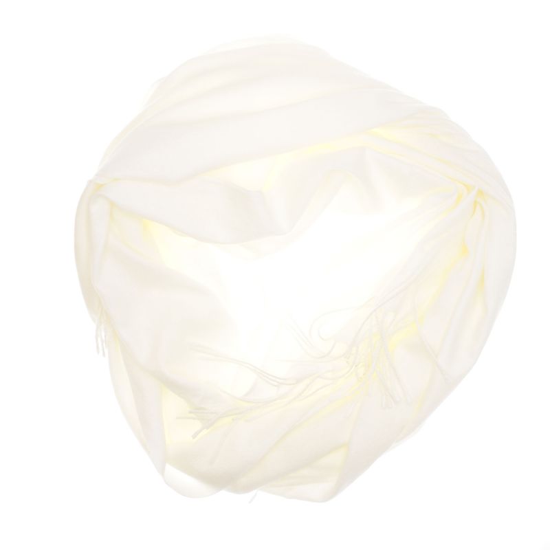 Fashion, accesorii si bijuterii - Femei - Accesorii femei - Esarfe si fulare femei - Esarfa dama, din lana, Buticcochet, 70x180 cm, cu imprimeu Uni si franjuri, Alb - ES3553 - Infinity.ro
