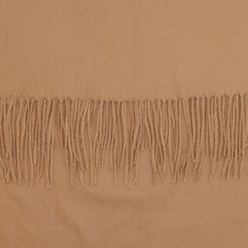 Fashion, accesorii si bijuterii - Femei - Accesorii femei - Esarfe si fulare femei - Esarfa dama, din lana, Buticcochet, 70x180 cm, cu imprimeu Uni si franjuri, Maro - ES3550 - Infinity.ro