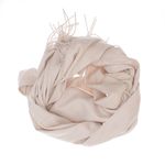 Fashion, accesorii si bijuterii - Femei - Accesorii femei - Esarfe si fulare femei - Esarfa dama, din lana, Buticcochet, 70x180 cm, cu imprimeu Uni si franjuri, Crem - ES3551 - Infinity.ro