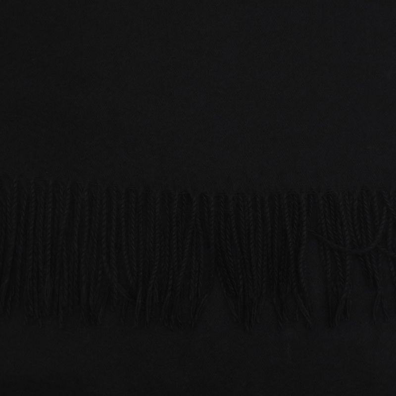 Fashion, accesorii si bijuterii - Femei - Accesorii femei - Esarfe si fulare femei - Esarfa dama, din lana, Buticcochet, 70x180 cm, cu imprimeu Uni si franjuri, Negru - ES3554 - Infinity.ro