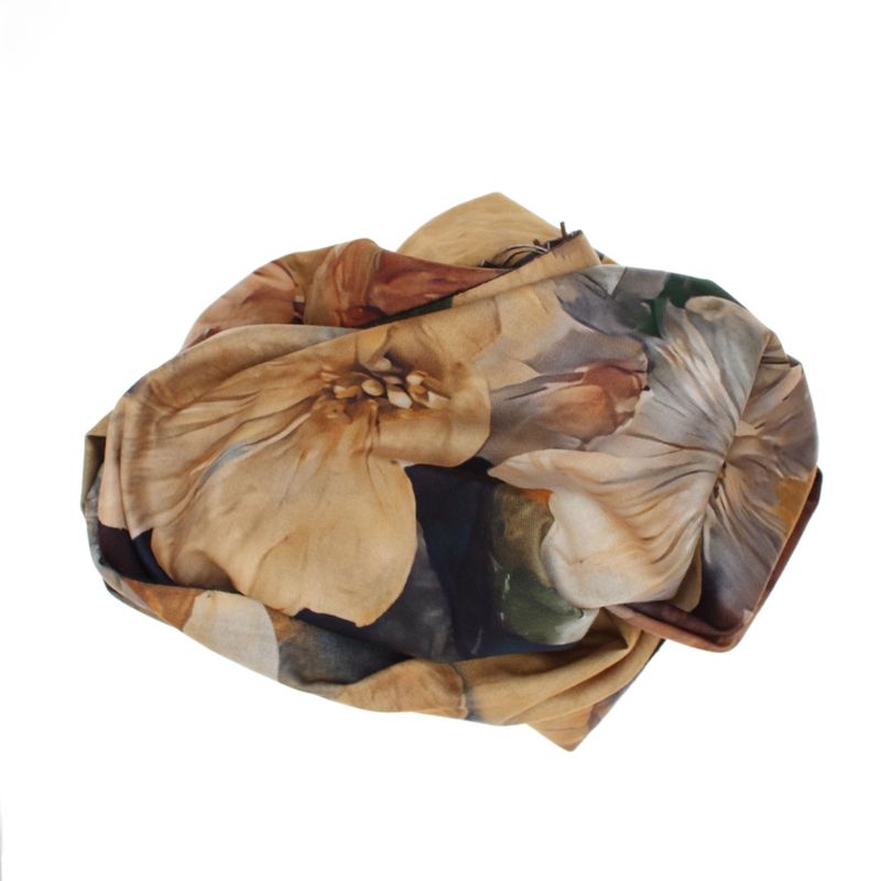 Fashion, accesorii si bijuterii - Femei - Accesorii femei - Esarfe si fulare femei - Esarfa dama, din lana, Buticcochet, 70x180 cm, cu imprimeu floral si franjuri, Multicolor - ES3560 - Infinity.ro