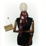 Fashion, accesorii si bijuterii - Femei - Accesorii femei - Esarfe si fulare femei - Esarfa dama, din lana, Buticcochet, 70x180 cm, imprimeu cu buline, Visiniu - ES3568 - Infinity.ro