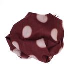 Fashion, accesorii si bijuterii - Femei - Accesorii femei - Esarfe si fulare femei - Esarfa dama, din lana, Buticcochet, 70x180 cm, imprimeu cu buline, Visiniu - ES3568 - Infinity.ro
