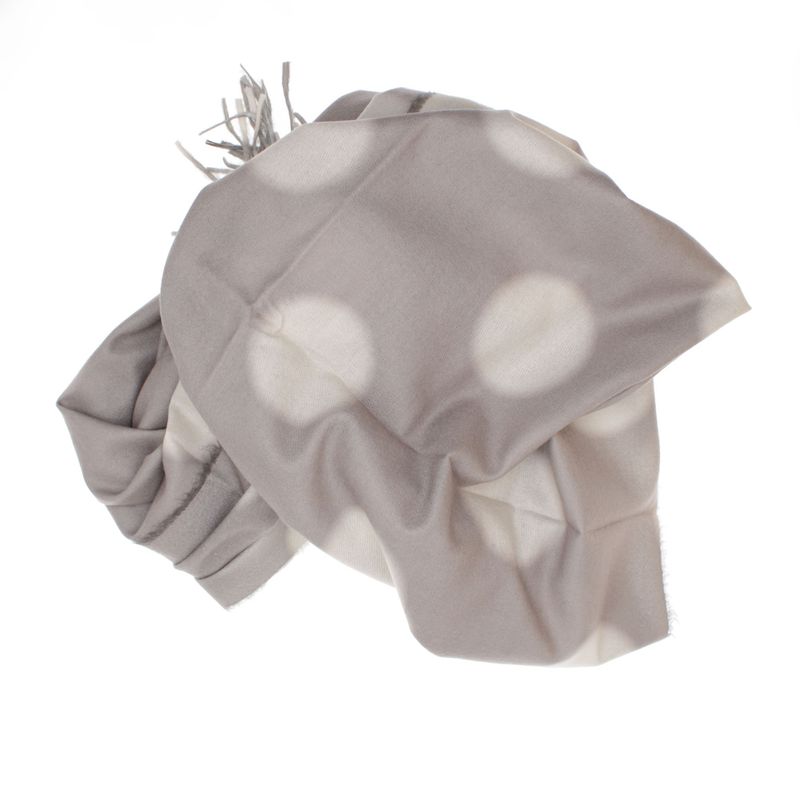 Fashion, accesorii si bijuterii - Femei - Accesorii femei - Esarfe si fulare femei - Esarfa dama, din lana, Buticcochet, 70x180 cm, imprimeu cu buline, Gri - ES3562 - Infinity.ro