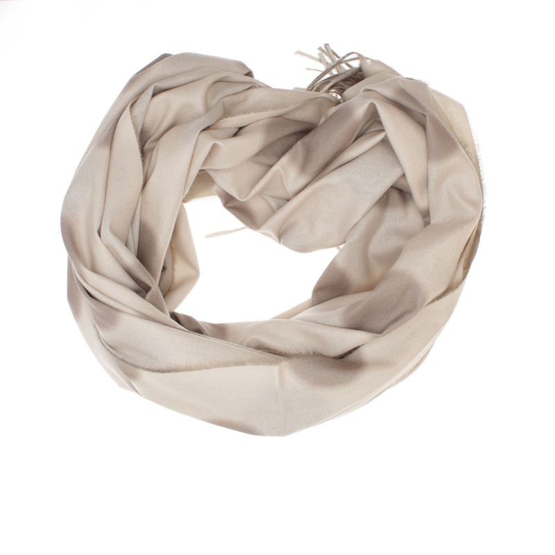 Fashion, accesorii si bijuterii - Femei - Accesorii femei - Esarfe si fulare femei - Esarfa dama, din lana, Buticcochet, 70x180 cm, imprimeu cu buline, Crem - ES3567 - Infinity.ro