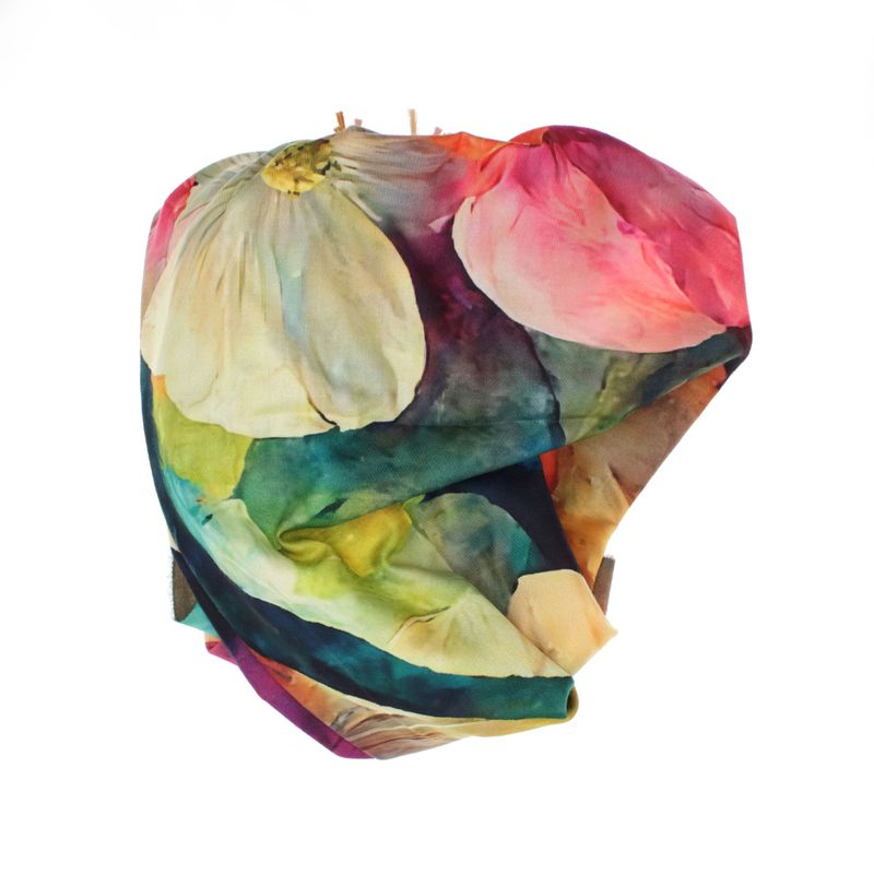 Fashion, accesorii si bijuterii - Femei - Accesorii femei - Esarfe si fulare femei - Esarfa dama, din lana, Buticcochet, 70x180 cm, cu imprimeu floral si franjuri, Multicolor - ES3561 - Infinity.ro