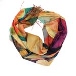 Fashion, accesorii si bijuterii - Femei - Accesorii femei - Esarfe si fulare femei - Esarfa dama, din lana, Buticcochet, 70x180 cm, cu imprimeu floral si franjuri, Multicolor - ES3561 - Infinity.ro