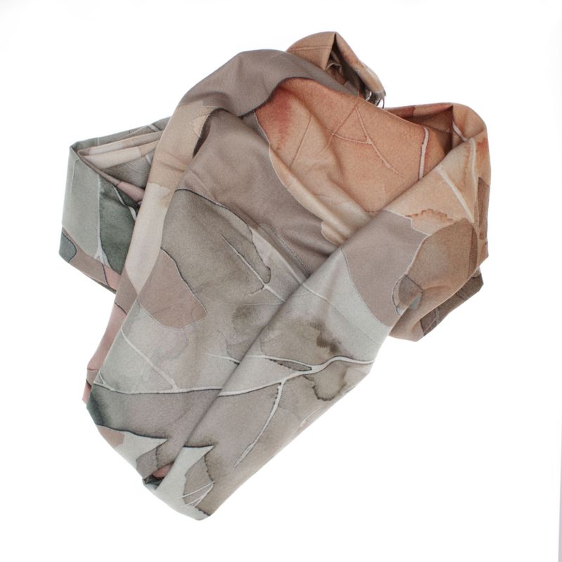 Fashion, accesorii si bijuterii - Femei - Accesorii femei - Esarfe si fulare femei - Esarfa dama, din lana, Buticcochet, 70x180 cm, imprimeu cu frunze, Multicolor - ES3569 - Infinity.ro