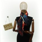 Fashion, accesorii si bijuterii - Femei - Accesorii femei - Esarfe si fulare femei - Esarfa dama, din lana, Buticcochet, 70x180 cm, imprimeu cu frunze, Multicolor - ES3575 - Infinity.ro