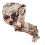 Fashion, accesorii si bijuterii - Femei - Accesorii femei - Esarfe si fulare femei - Esarfa dama, din lana, Buticcochet, 70x180 cm, imprimeu cu flori stilizate, Bej - ES3584 - Infinity.ro