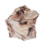 Fashion, accesorii si bijuterii - Femei - Accesorii femei - Esarfe si fulare femei - Esarfa dama, din lana, Buticcochet, 70x180 cm, imprimeu cu flori stilizate, Bej - ES3584 - Infinity.ro