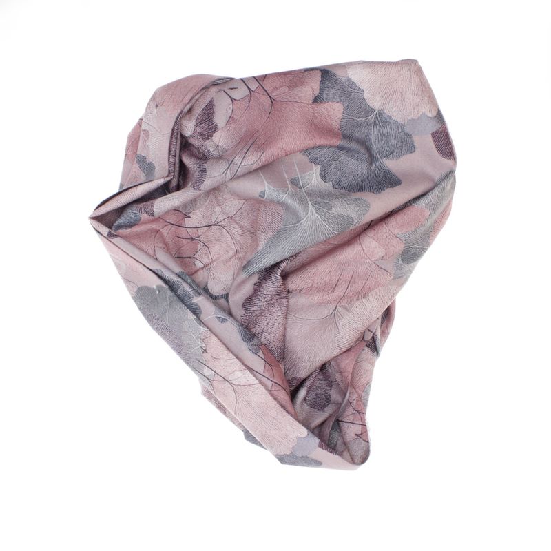 Fashion, accesorii si bijuterii - Femei - Accesorii femei - Esarfe si fulare femei - Esarfa dama, din lana, Buticcochet, 70x180 cm, imprimeu cu frunze, Roz - ES3589 - Infinity.ro