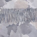 Fashion, accesorii si bijuterii - Femei - Accesorii femei - Esarfe si fulare femei - Esarfa dama, din lana, Buticcochet, 70x180 cm, imprimeu cu frunze, Gri - ES3590 - Infinity.ro