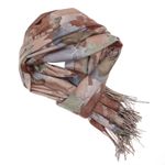 Fashion, accesorii si bijuterii - Femei - Accesorii femei - Esarfe si fulare femei - Esarfa dama, din lana, Buticcochet, 70x180 cm, imprimeu cu frunze, Maro - ES3593 - Infinity.ro