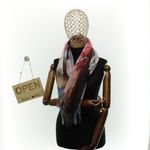 Fashion, accesorii si bijuterii - Femei - Accesorii femei - Esarfe si fulare femei - Esarfa dama, din lana, Buticcochet, 70x180 cm, imprimeu floral stilizat, Multicolor - ES3597 - Infinity.ro