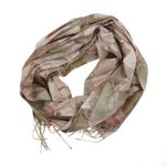 Fashion, accesorii si bijuterii - Femei - Accesorii femei - Esarfe si fulare femei - Esarfa dama, din lana, Buticcochet, 70x180 cm, imprimeu cu frunze, Kaki - ES3594 - Infinity.ro