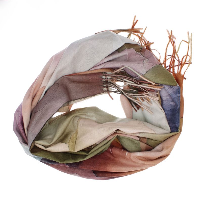 Fashion, accesorii si bijuterii - Femei - Accesorii femei - Esarfe si fulare femei - Esarfa dama, din lana, Buticcochet, 70x180 cm, imprimeu floral stilizat, Multicolor - ES3600 - Infinity.ro